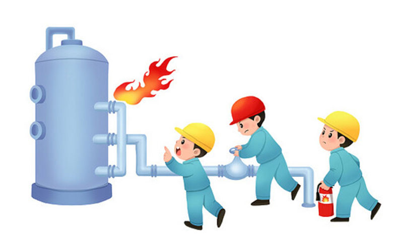 How to deal with a fire in the oxygen generator room