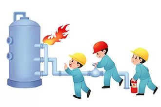 How to deal with a fire in the oxygen generator room